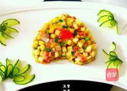 Illustration of how to make ham, diced egg pancakes (for two people) 13