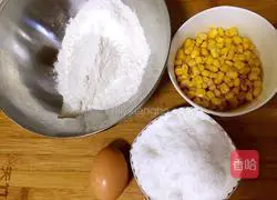 Illustration of how to make sweet corn cakes 1