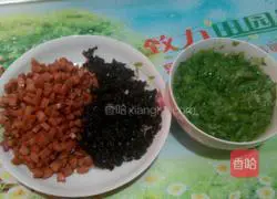 Illustration of how to make green vegetable fried rice 3