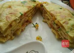 Corn, ham and egg pancake recipe 7