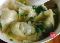 Illustration of how to make shepherd's purse wontons 12