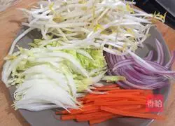 Illustration of how to make fried noodles 1