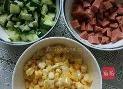 Illustration of how to make egg fried rice 1