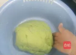 Baozi (sauerkraut and meat filling) Illustration of how to make steamed buns with spinach juice 3