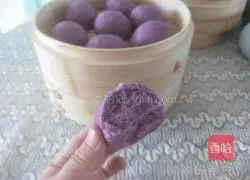Illustration of how to make purple sweet potato buns 12