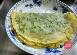 Illustration of how to make green onion pancakes 8