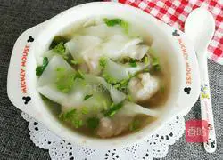 Illustration of how to make small wontons in clear soup 8