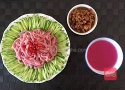 Illustration of how to make amaranth cold noodles 8