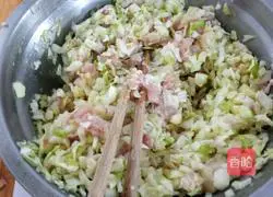 Illustration of how to make cabbage and pork dumplings 4