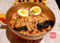 Illustration of how to make soup noodles 8