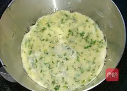 Illustration of how to make mint egg pancake 9
