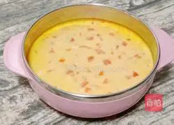 Illustration of how to make tomato and shrimp steamed bun pudding (baby food supplement) 11