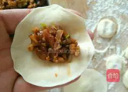 Illustration of how to make mushroom and chicken dumplings 9