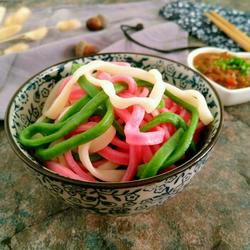 Fruit and vegetable colorful noodles