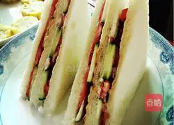 Illustration of how to make vegetable sandwiches 6
