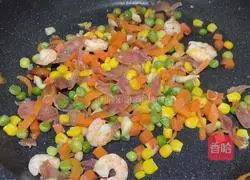 Illustration of how to make fried rice with vegetables and grains 4 