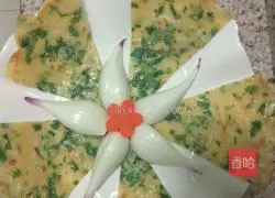 Illustration of how to make celery leaf pancakes 9