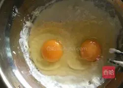 Illustration of how to make bean and egg pancakes 2