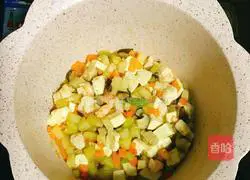  Illustration of how to make Little Bear Shrimp and Vegetable Tofu 9