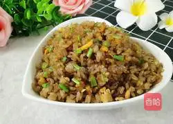 Soy sauce fried rice( Illustration of how to do it (lazy version) 1