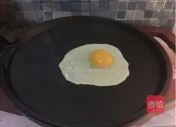 Illustration of how to make fried egg and ham sandwich 3