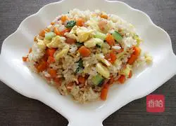 Pumpkin Egg Fried Rice Illustration of how to do it 6