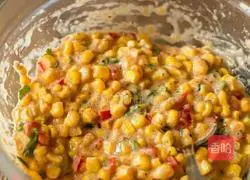 Illustration of how to make sweet corn cakes 1