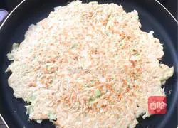 Illustration of how to make cabbage and egg pancakes 6