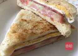 Illustration of making beef cheese sandwich 15