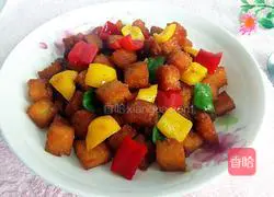 Illustration of how to make colorful pepper and cumin steamed buns 9