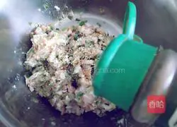 Scallion and pork wonton stuffing Illustration of how to do it 7