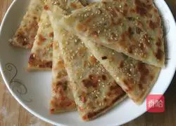 Illustration of how to make ham and chive pancake 10