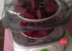 Illustration of how to make octopus and purple sweet potato buns 3