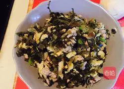 Illustration of how to make pickled vegetable and egg pancakes 4