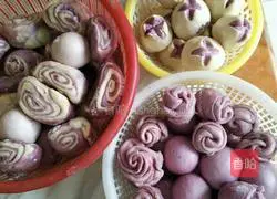 Illustration of how to make purple sweet potato buns 3