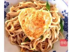 Illustration of how to make scallion noodles 3