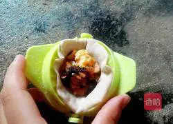 Illustration of making mushroom dumplings 9