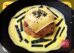 Cheese Omelette Rice (Internet Celebrity Fried Rice) Flaming Mountain Recipe Illustration 10