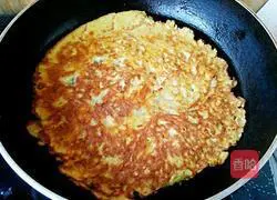 Illustration of how to make onion and egg pancakes 6