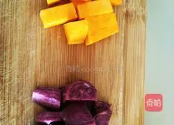 Purple sweet potato and pumpkin colored noodles (10 months old) Illustration of how to make complementary food for babies 1