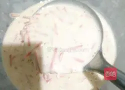 Carrots and eggs Illustration of how to make cakes 4