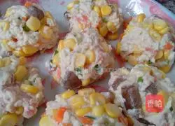 Illustration of how to make shrimp tofu cake 4