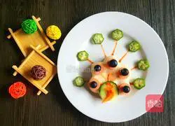 Illustration of how to make peacock sandwich 6