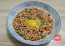 Illustration of steamed meatloaf with winter vegetables and mushrooms 3