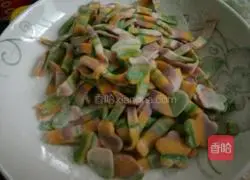 Illustration of how to make colorful noodles 8