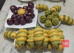 Illustration of how to make caterpillar steamed buns 8