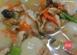 Illustration of how to make salty glutinous rice balls 20