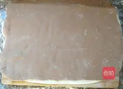 Illustration of how to make cocoa two-color steamed buns 15