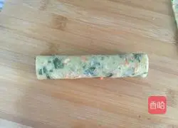 Illustration of how to make vegetable and egg pancakes 10