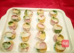 Illustration of how to make colorful dumplings 13